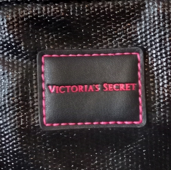 Victoria Secret Small Black and Silver Tote Bag With Strap - Picture 3 of 10